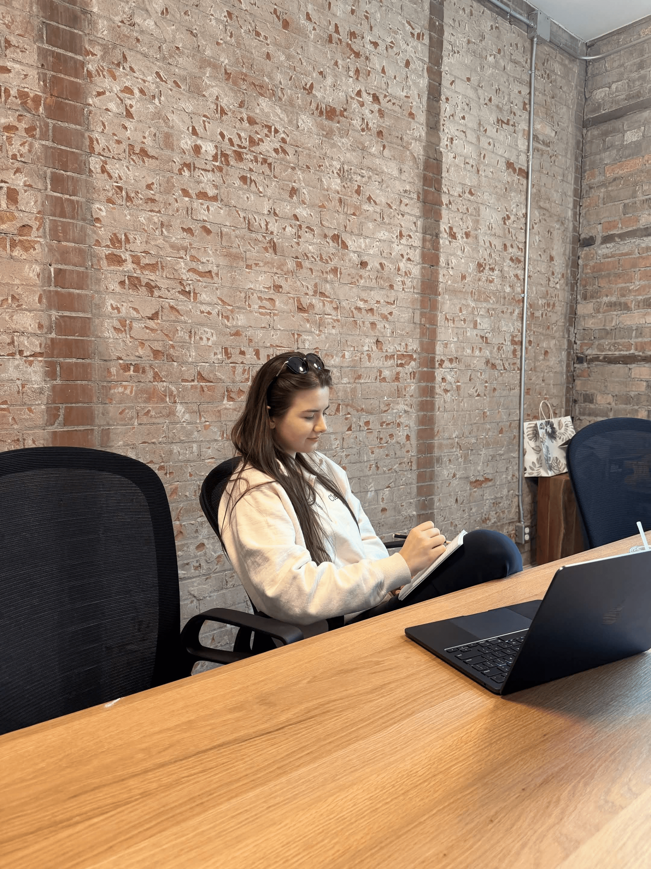 Clearline teammate sketching ideas during a working session